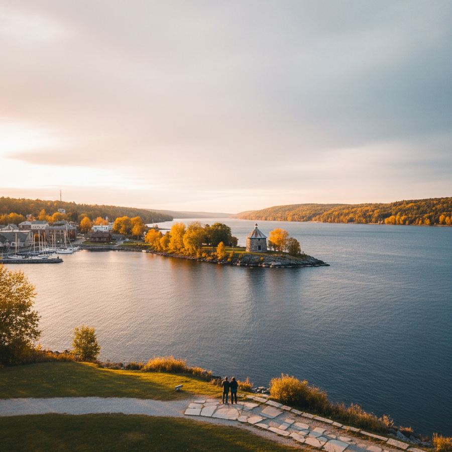 View of the St. Lawrence River from Blockhouse Island in Brockville
